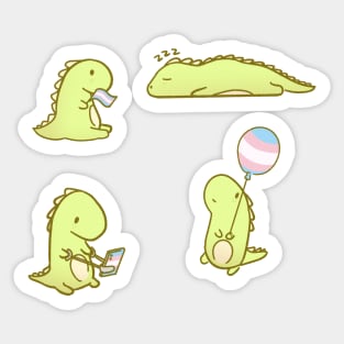 Trans Pride Dinosaur Sticker Sticker